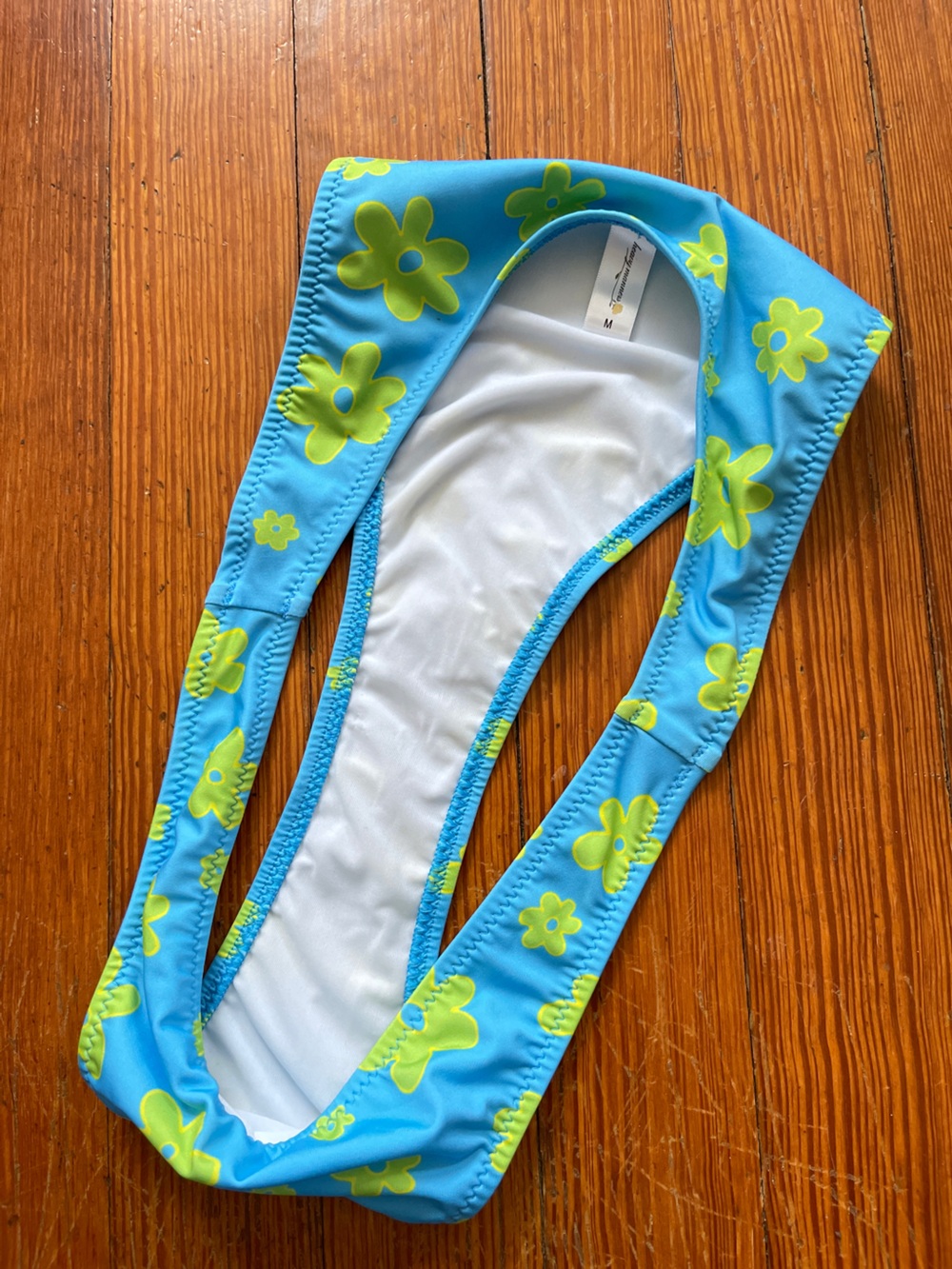 NWOT Heavy Manners High Cut Cheeky Bottoms in Miss August Blue Green Floral - Picture 8 of 9